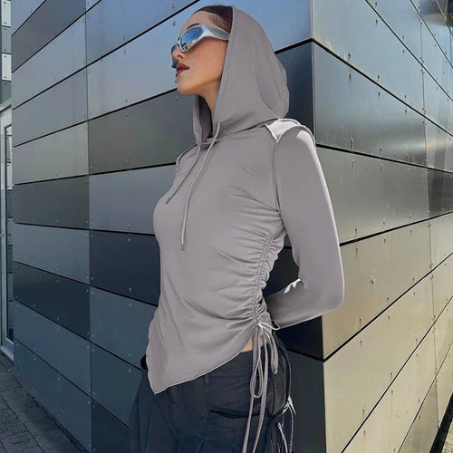 Drawstring Slim Hoody