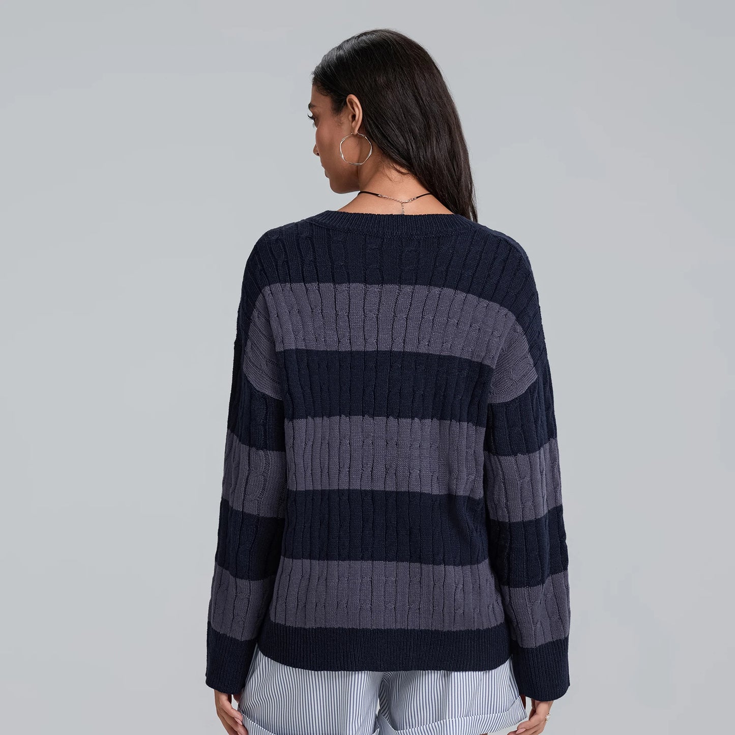 Oversized Crew Neck Pullover Sweater