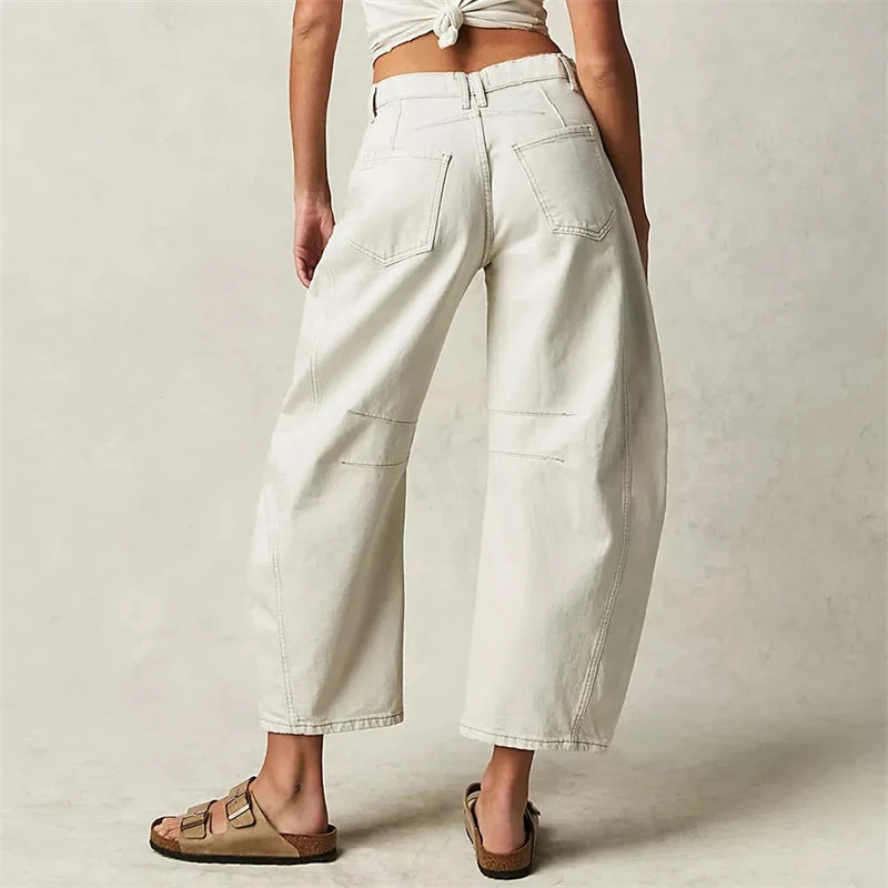 Eva Mid Rise Barrel Jean