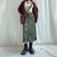 Midi Floral Holiday Skirt