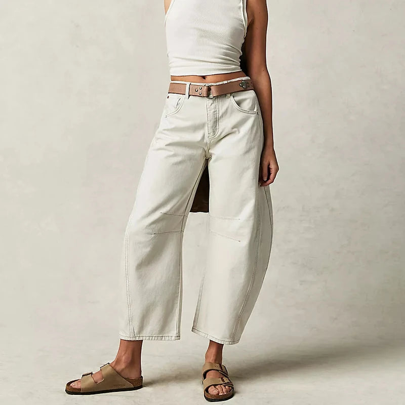Eva Mid Rise Barrel Jean