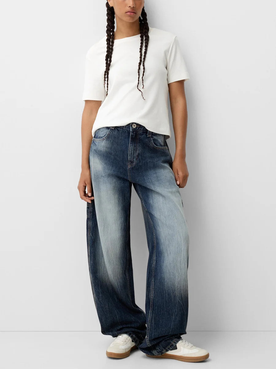 Stylish  Wide Leg Denim jeans