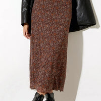Polyester Floral Maxi Skirt