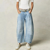 Eva Mid Rise Barrel Jean