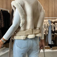 Sleeveless Faux leather Vest