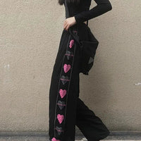 Love Heart Print Sweatpants