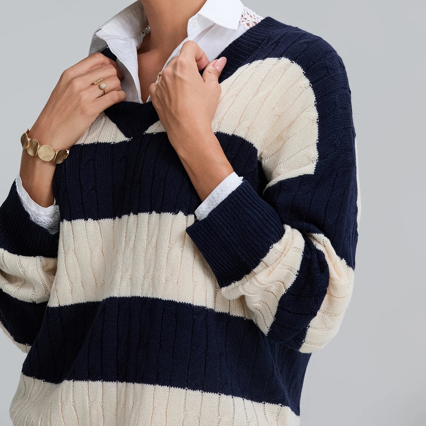 Oversized Crew Neck Pullover Sweater