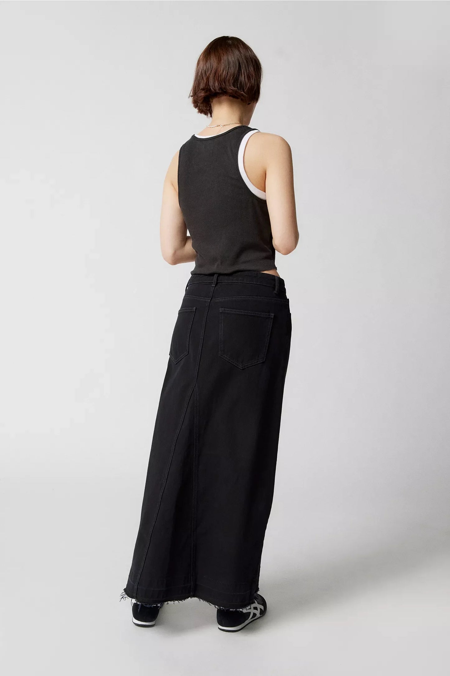Serena Slit Denim Maxi Skirt