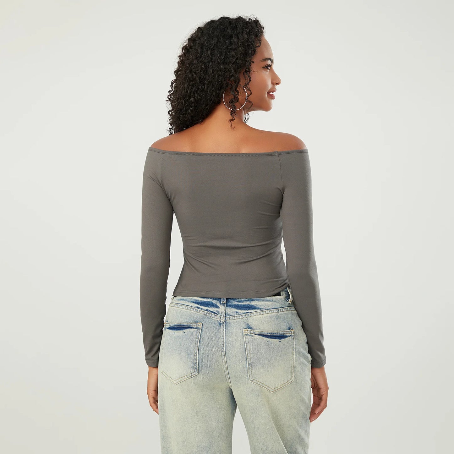 Long-Sleeve Off-the-Shoulder PlushSoft Top