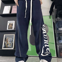 High Waist Letter Print Sweatpants