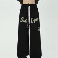 Black Wide Leg Sweatpants