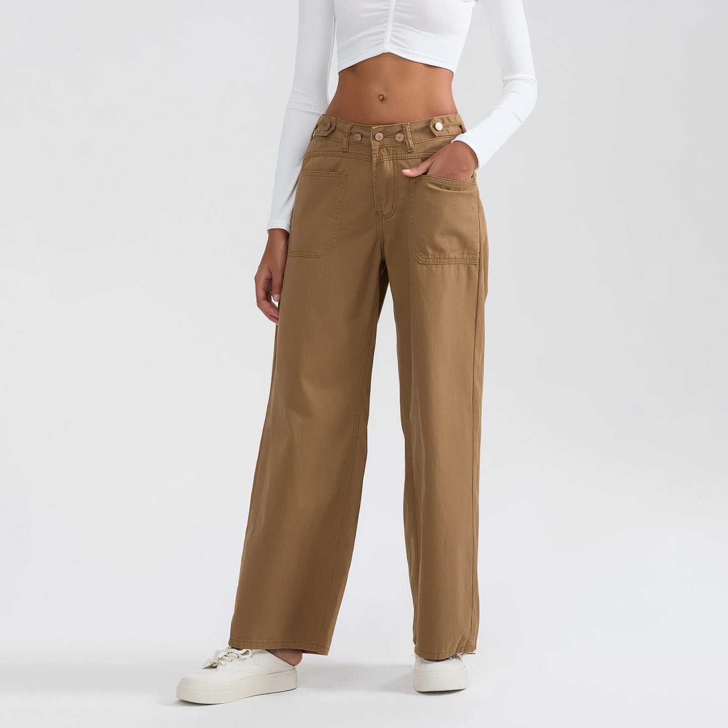 High Waist Wide Leg Denim Pants