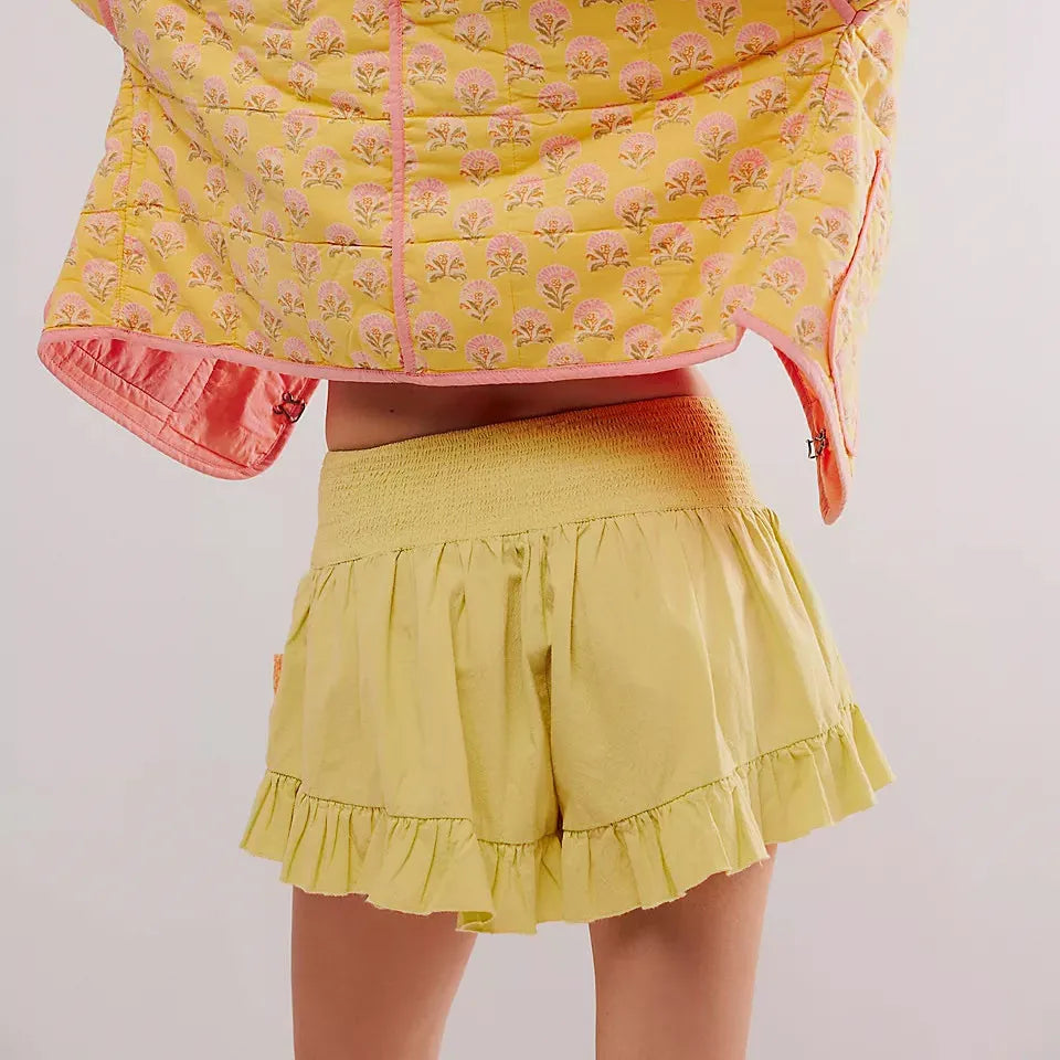 Chelsea Embroidered Ruffle Pocket Shorts