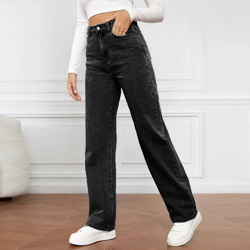 Fashoin Ultra High-Rise Straight-Leg