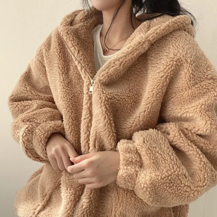 Plush Lamb Wool Coat