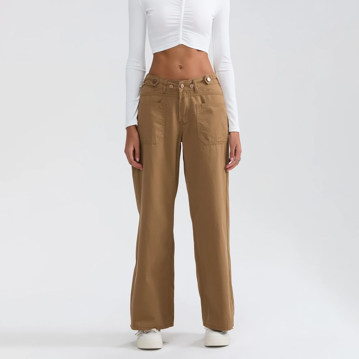High Waist Wide Leg Denim Pants