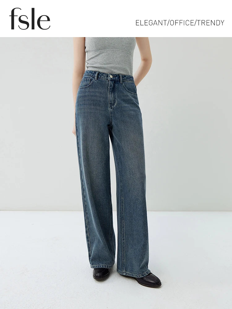 Elegante blue Wide Leg Jeans