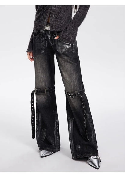 Black Baggy Boyfriend Jean