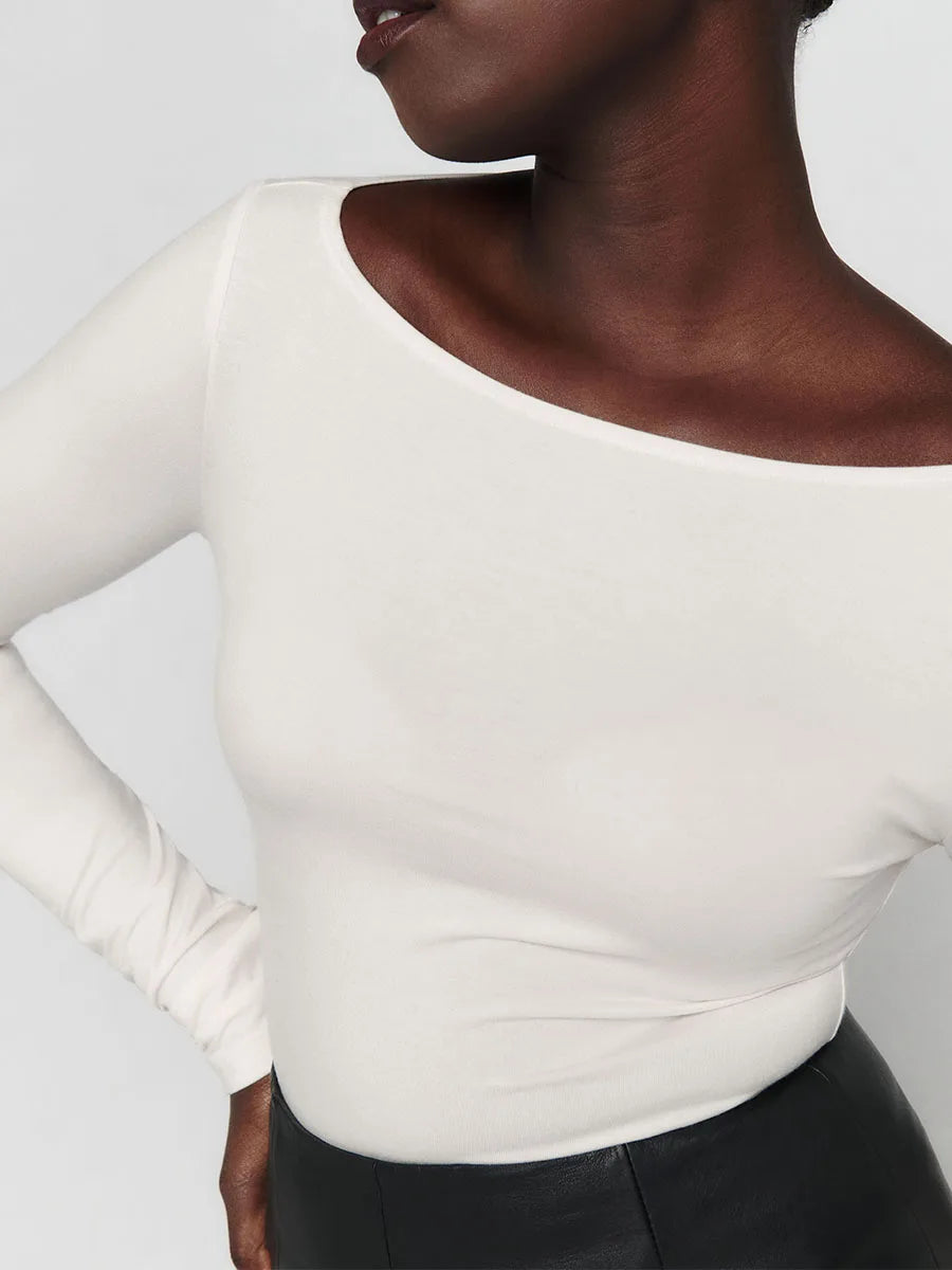 Out From Under  Boatneck Long Sleeve Top