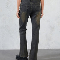 Grunge Fairycore Embroidered Jeans
