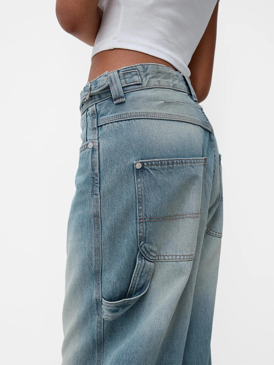 Stylish  Wide Leg Denim jeans