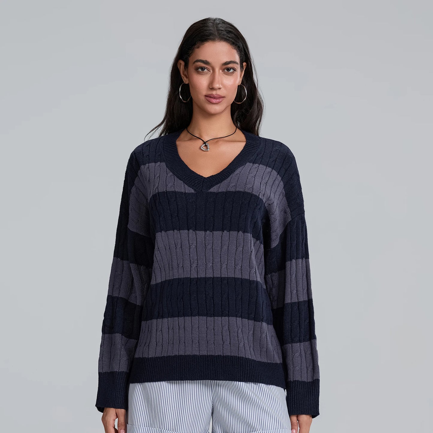 Oversized Crew Neck Pullover Sweater