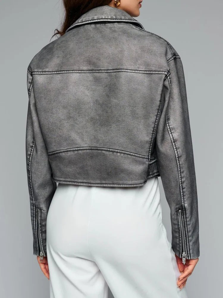Vanessa Faux Leather Car Jacket
