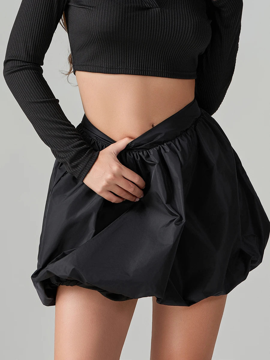 Bubbly Poplin Mini Skirt
