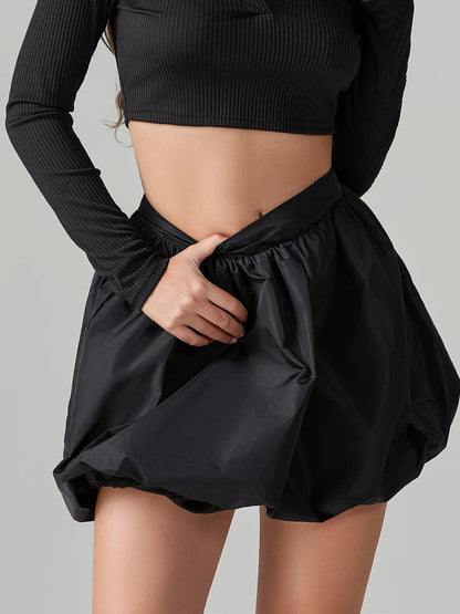 Bubbly Poplin Mini Skirt