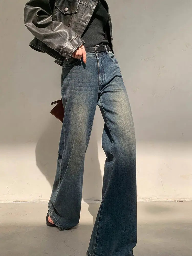 Ladies Wide Leg Jeans