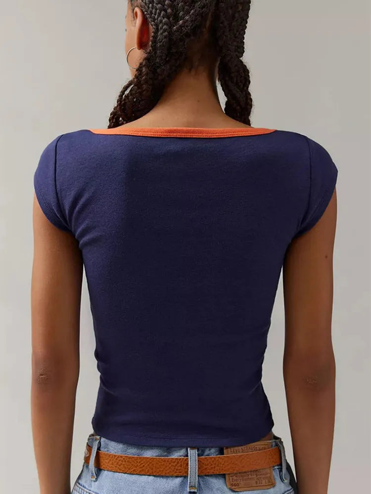Hip-Hop Letter Print Blouse