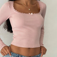 Chelsea Long Sleeve Square Neck Top