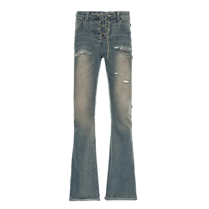 Wide Leg Denim Pants