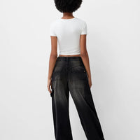 Stylish  Wide Leg Denim jeans
