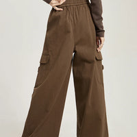 High Waisted Plicated Multiple Pockets pant
