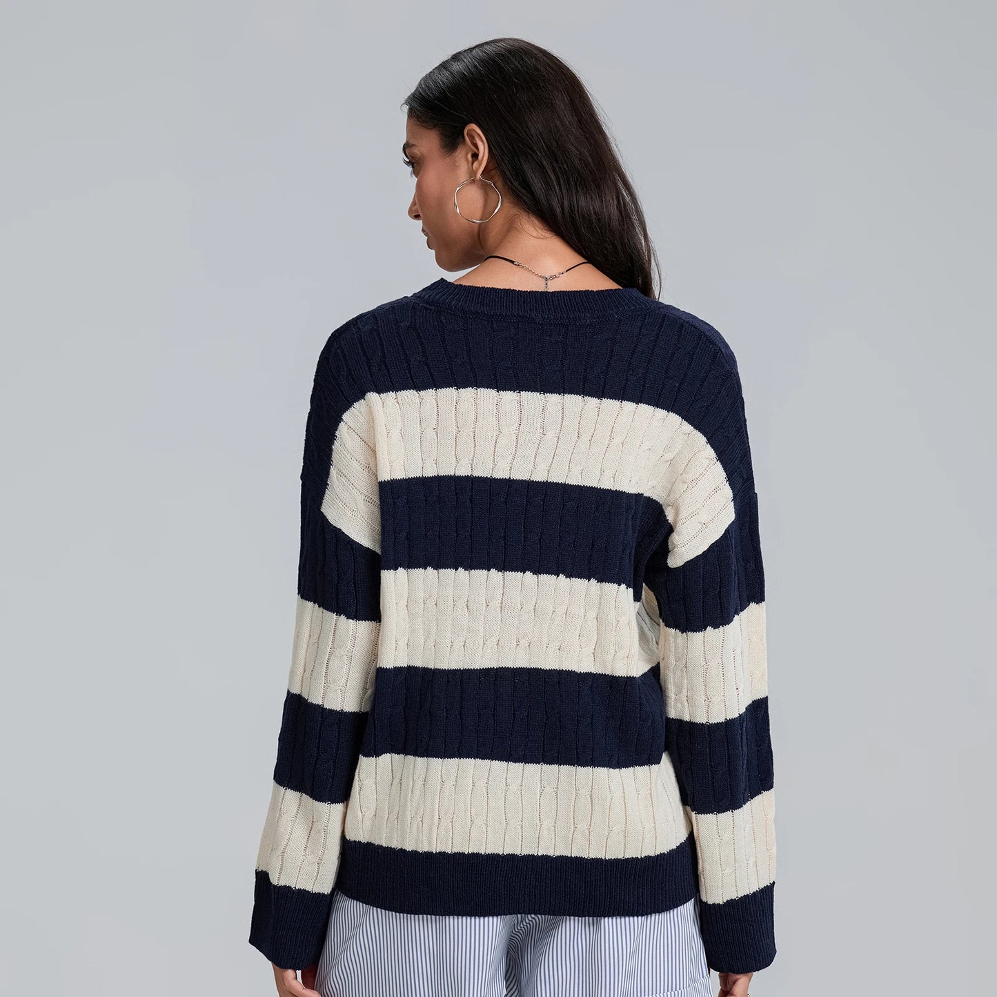 Oversized Crew Neck Pullover Sweater