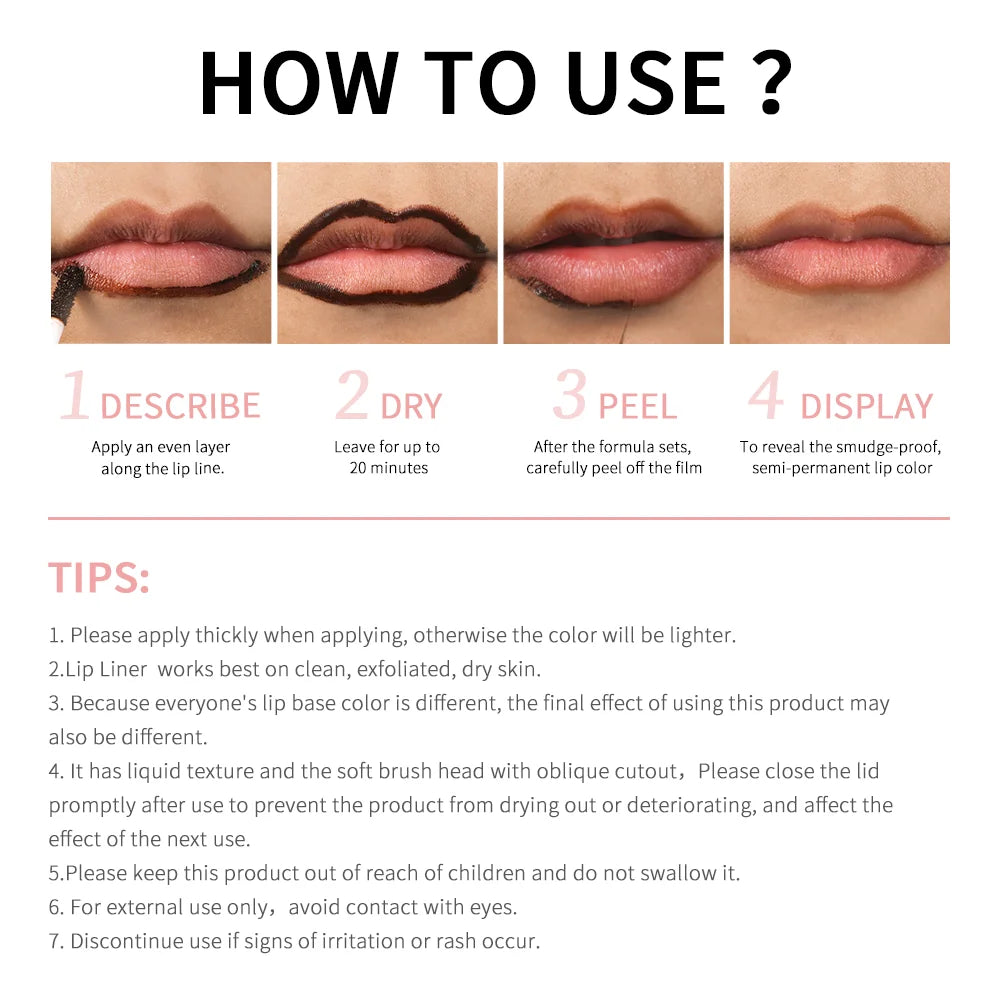 Peel-Off Tattoo Lip Liner
