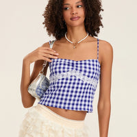 Spaghetti Strap Plaid Camisole