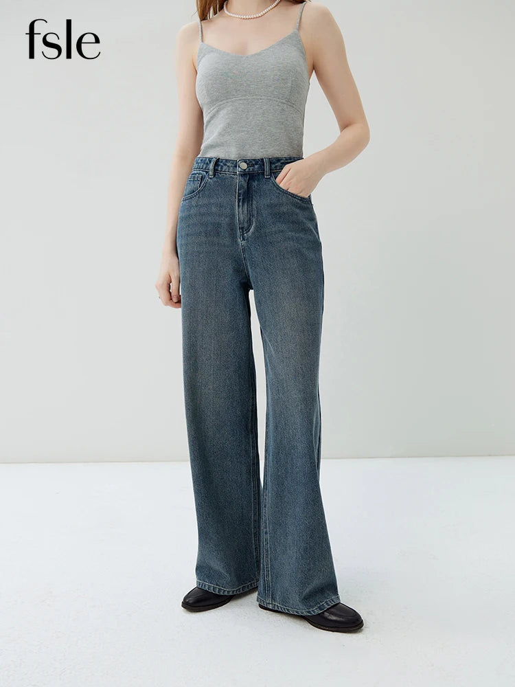 Elegante blue Wide Leg Jeans