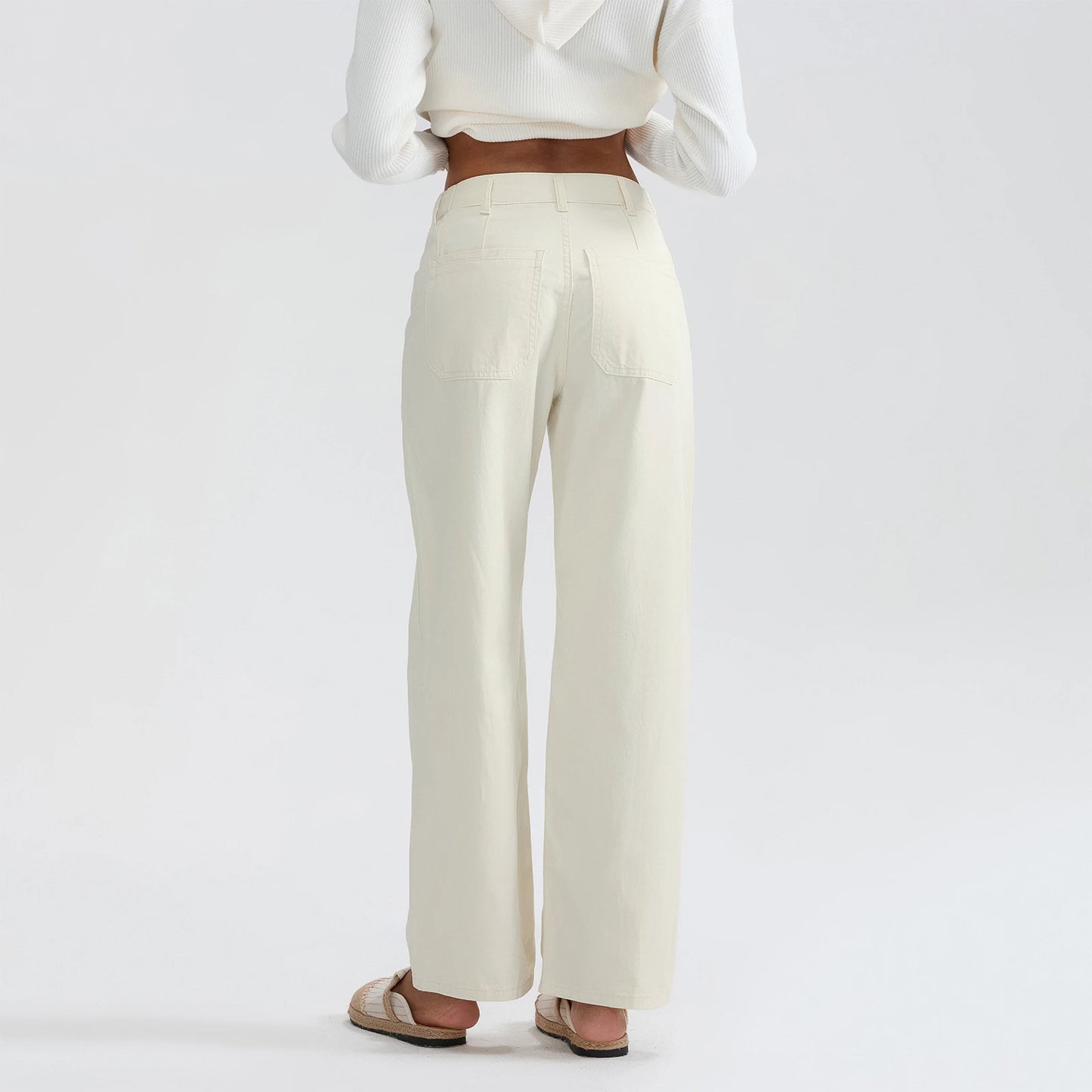 High Waist Wide Leg Denim Pants