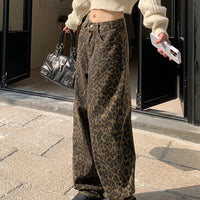 High Waisted Leopard Jeans