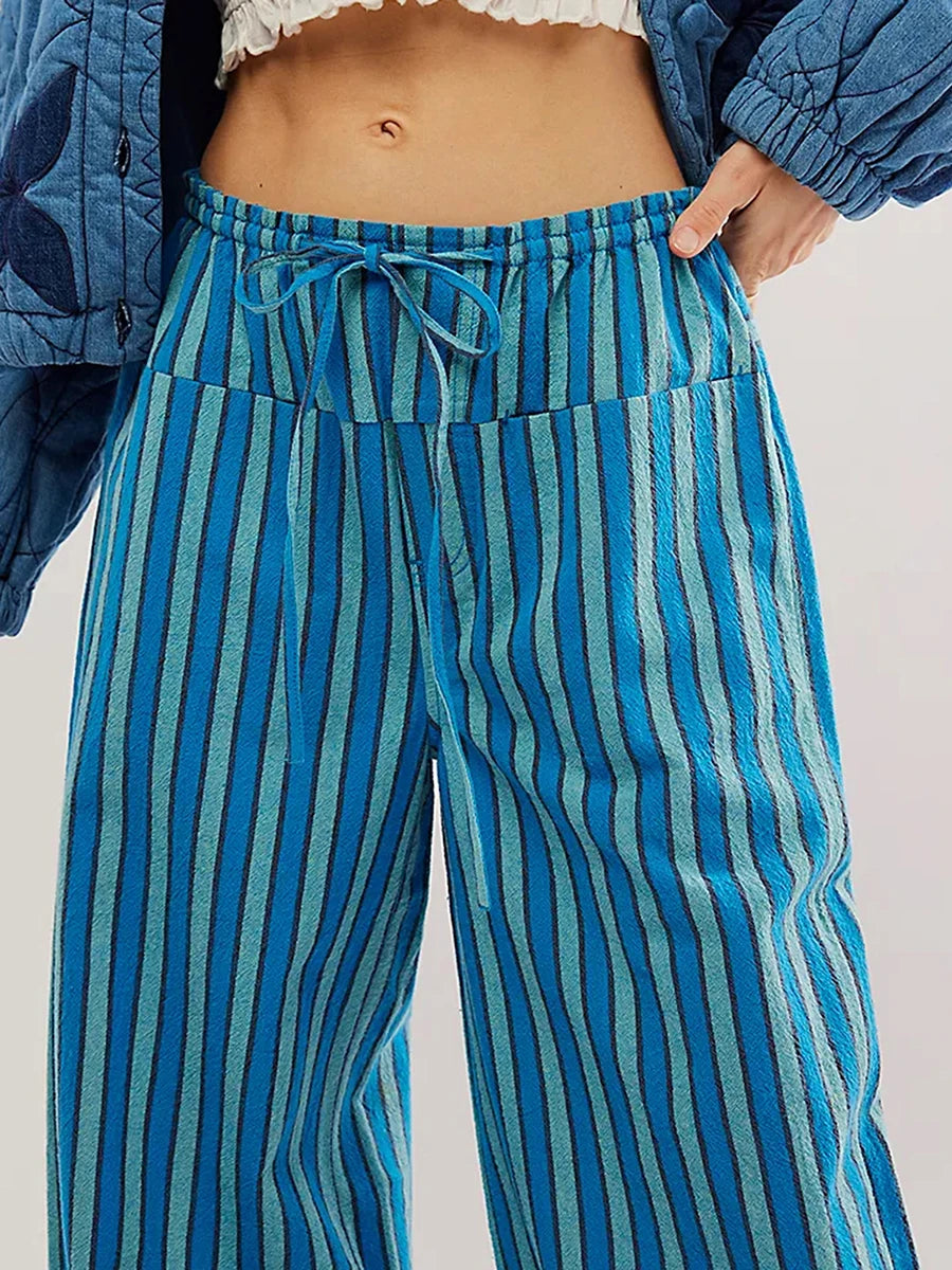 Women’s Baggy Striped Wide Leg Pants