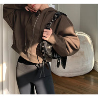 Casual Cotton Zip up Hooded Sweatshirt
