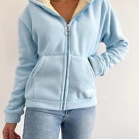 Zip Up Lamb Wool Jacket