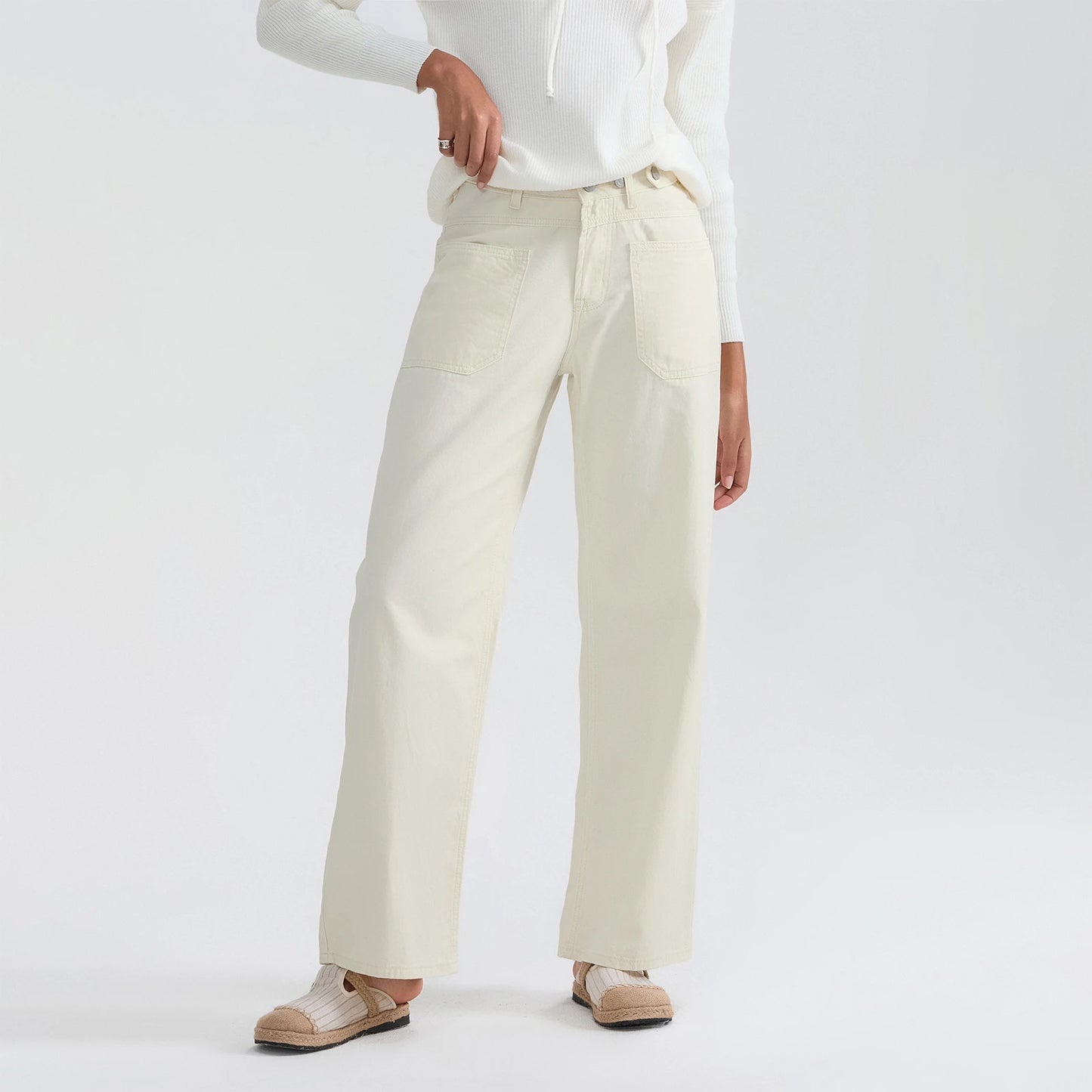 High Waist Wide Leg Denim Pants
