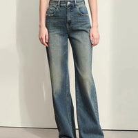Light Washed Slouchy Straight Jean