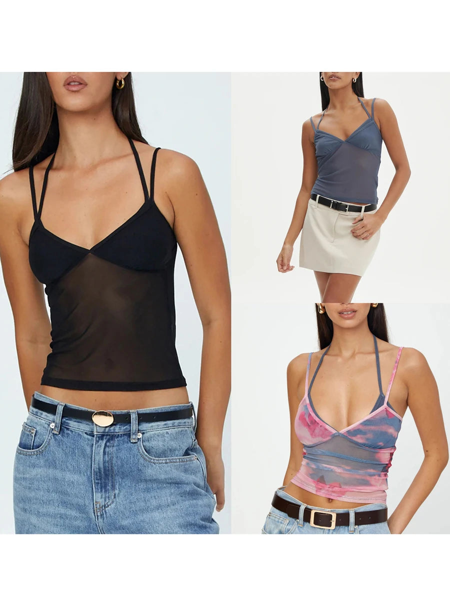 Vanessa Mesh  Halter Top