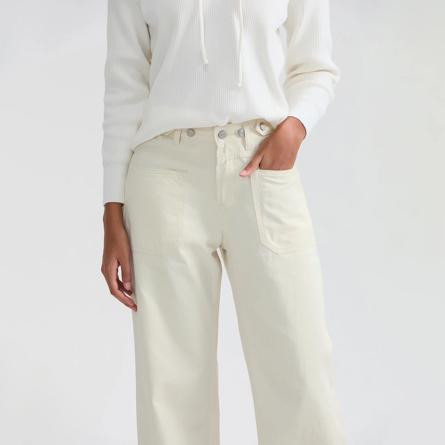 High Waist Wide Leg Denim Pants