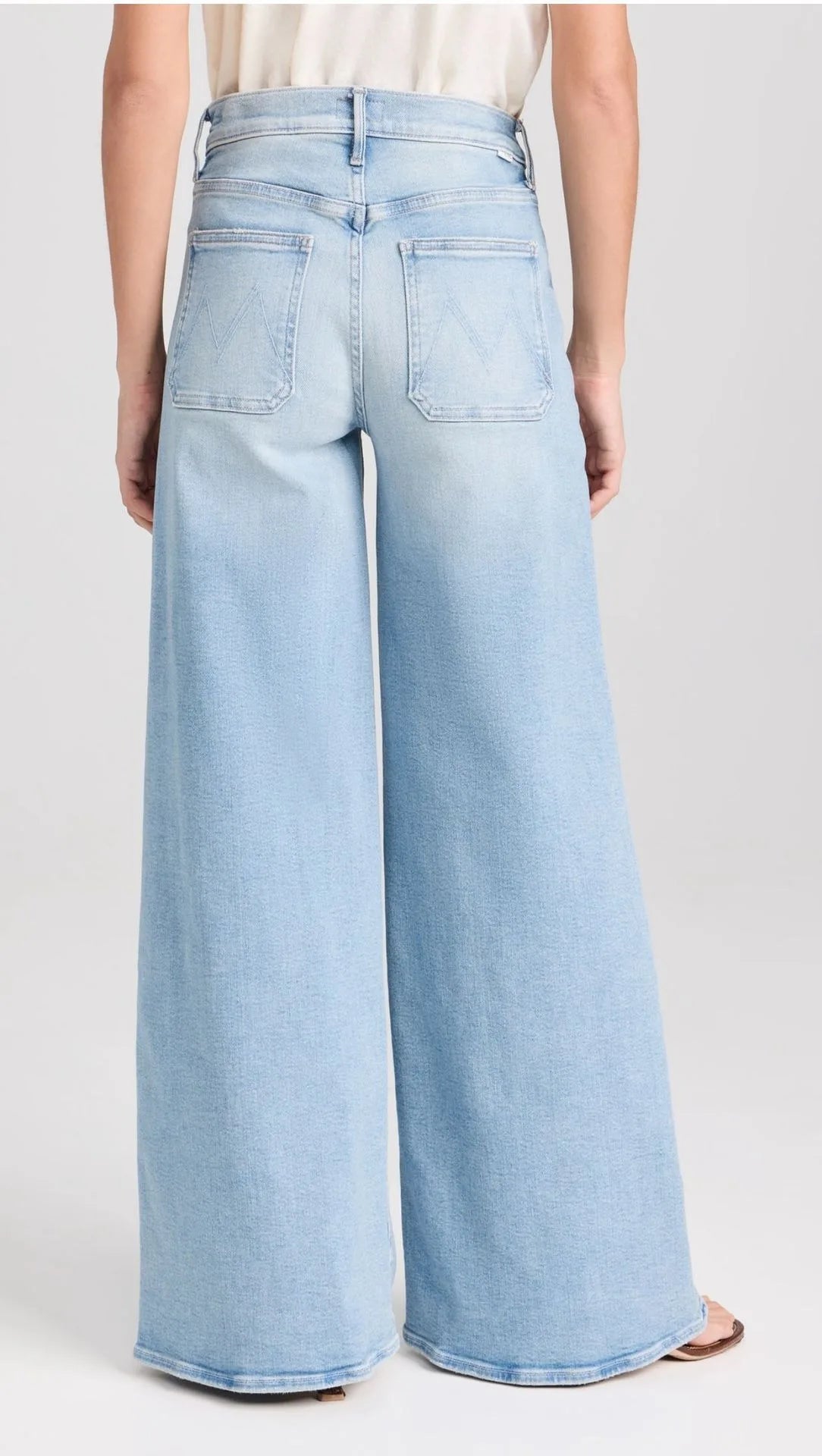 Blue High Rise Stride Wide-Leg Jeans