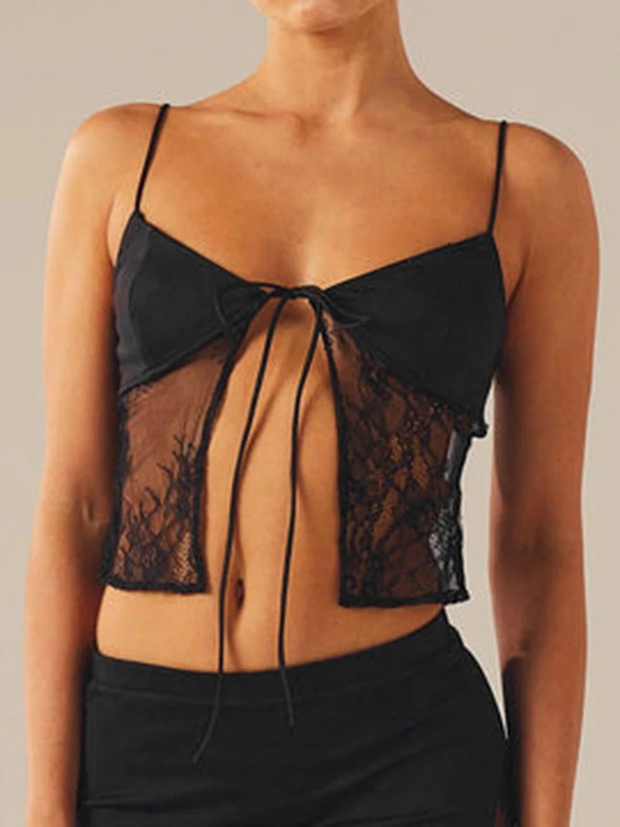 Sexy Tie Front Camisole Top